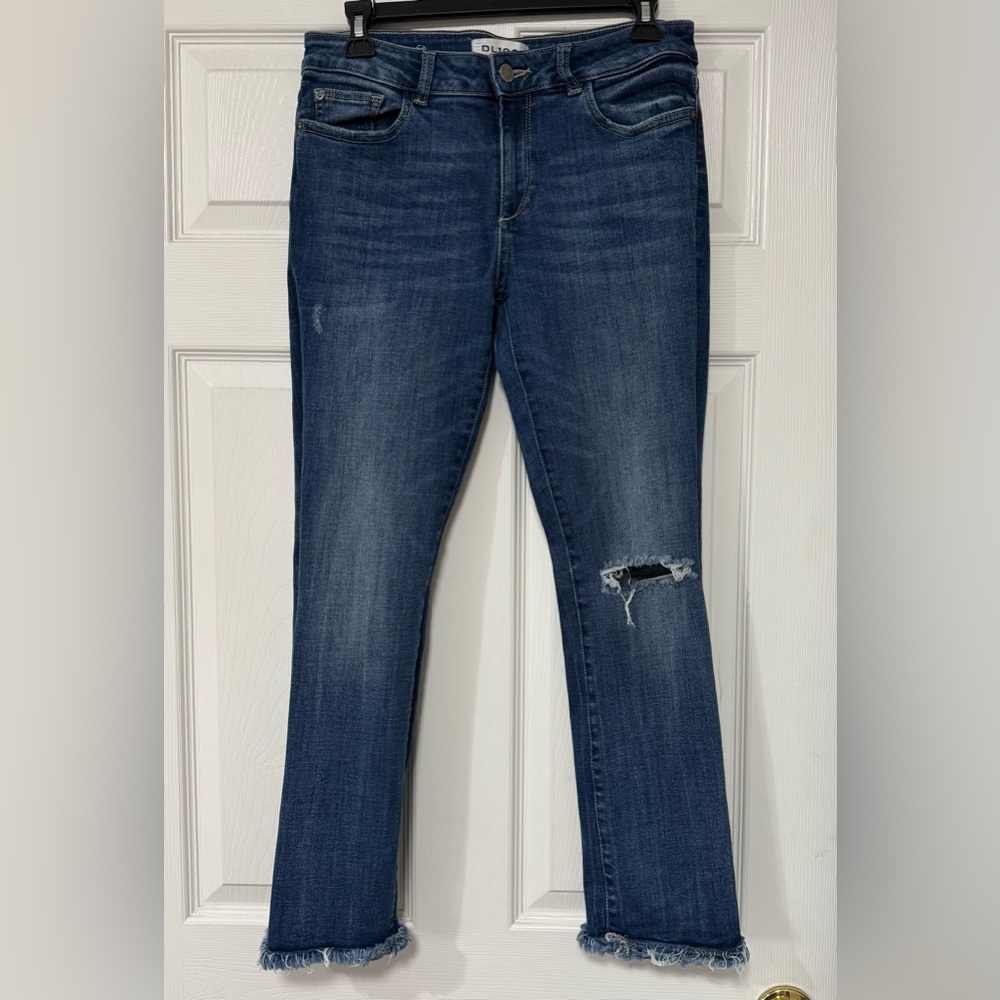 DL1961 Mara Mid Rise Instasculpt Straight Ankle Jeans Libby Size 29